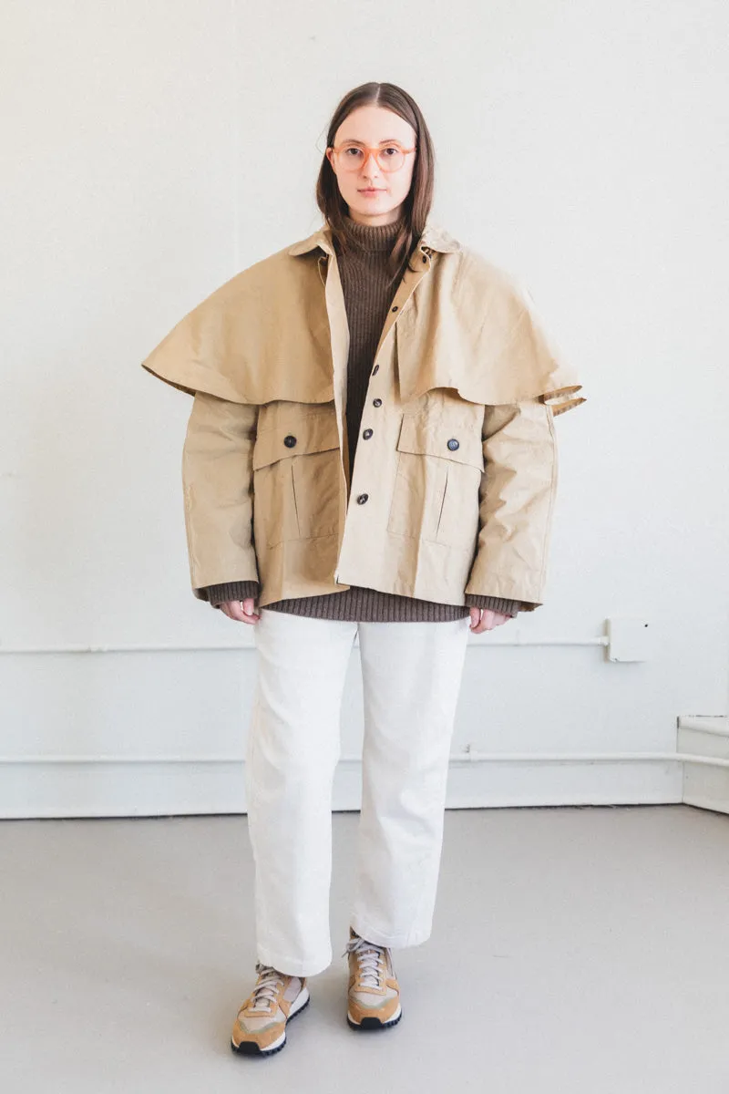 ALMA MAC IN BEIGE BRITISH DRY OILSKIN