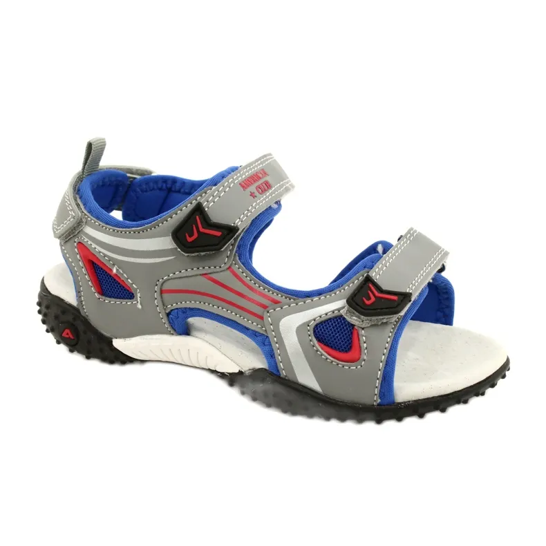 American Club Leather insole sandals grey