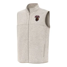 Antigua Montana Grizzlies Heather Oatmeal Fortune Full-Zip Vest