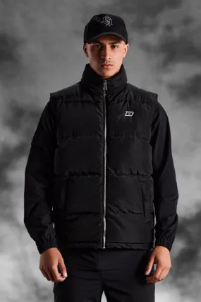 ArrDee Funnel Neck Quilted 13 Gilet | boohooMAN UK