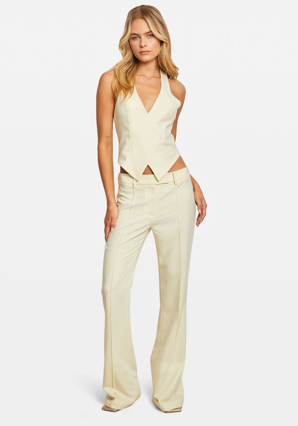 ASYMMETRIC VEST TOP LEMON
