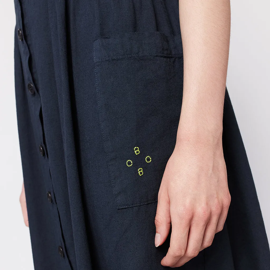 Bobo Choses Woman Buttoned Strap Dress Midnight Blue