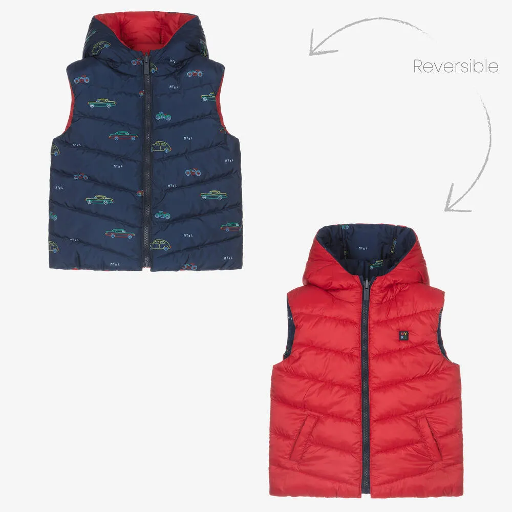 Boys Blue Reversible Gilet