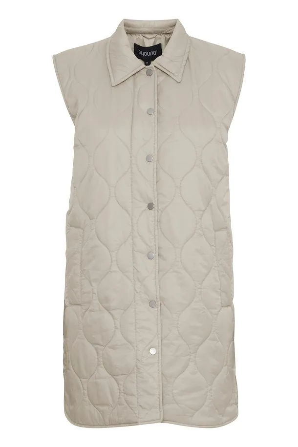 b.young Berta Gilet Cement