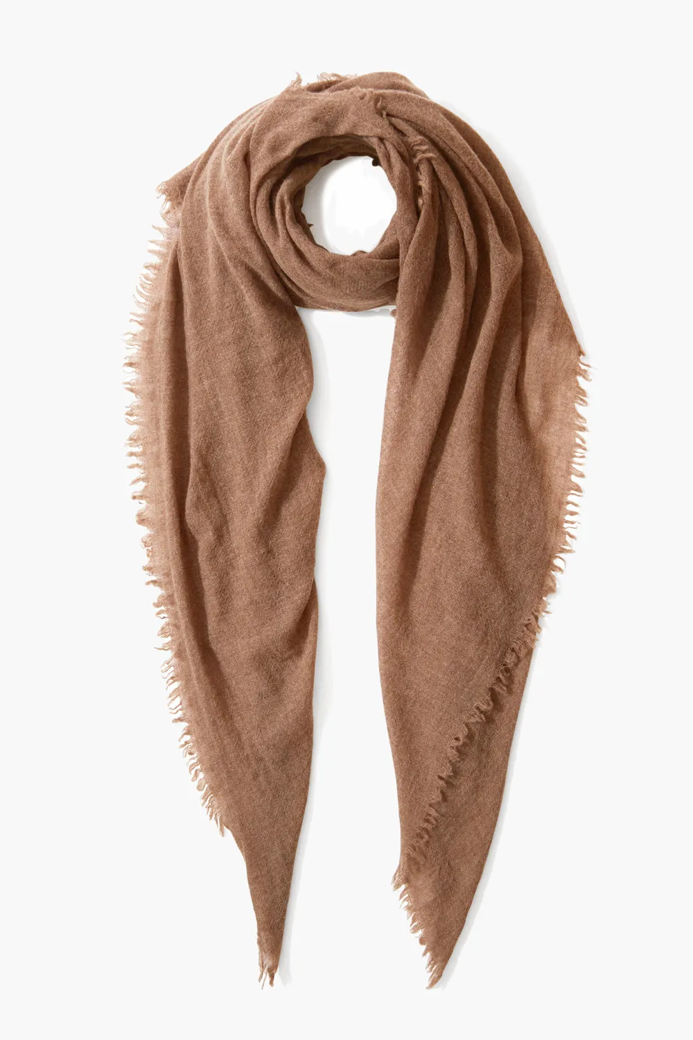 Camel 100% Cashmere Scarf