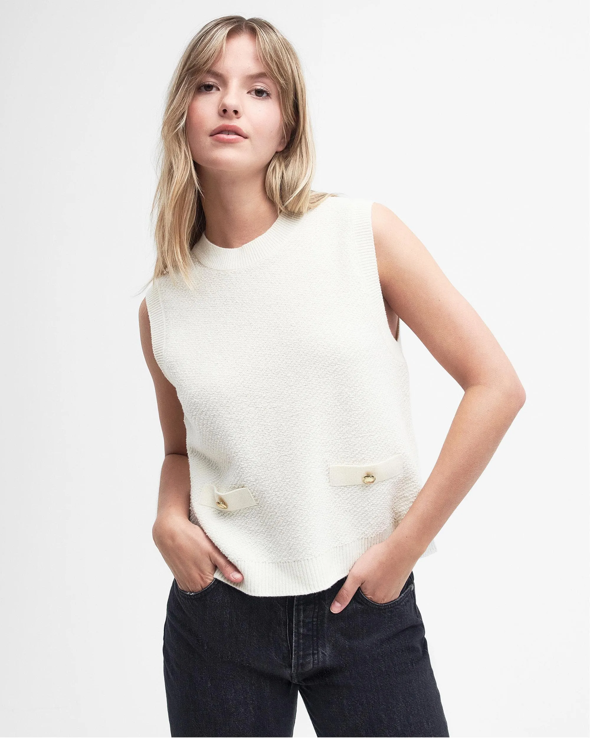 Charlene Womens Knitted Jumper Vest