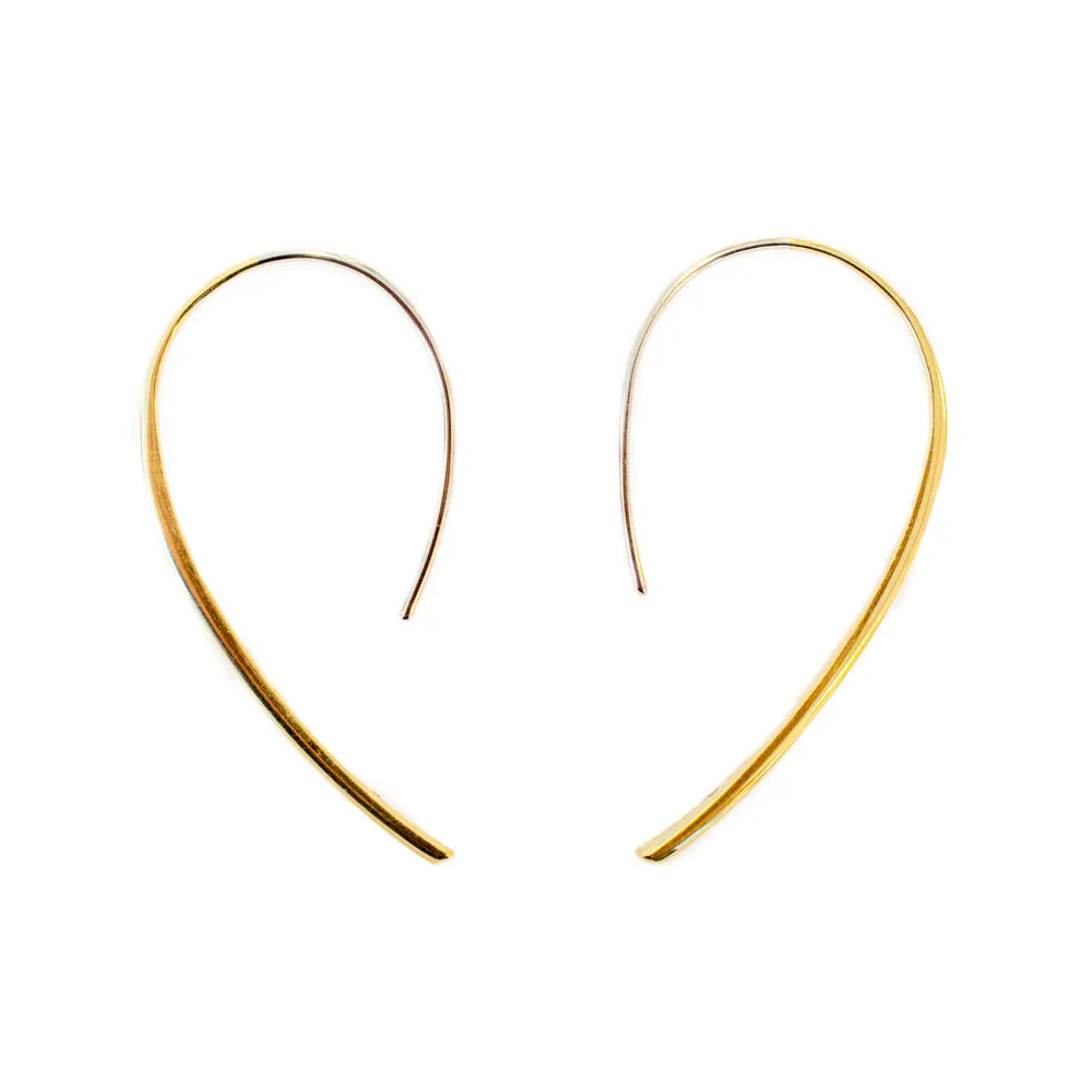 Fossil Earrings Base Metal With Zircon, Gold Color