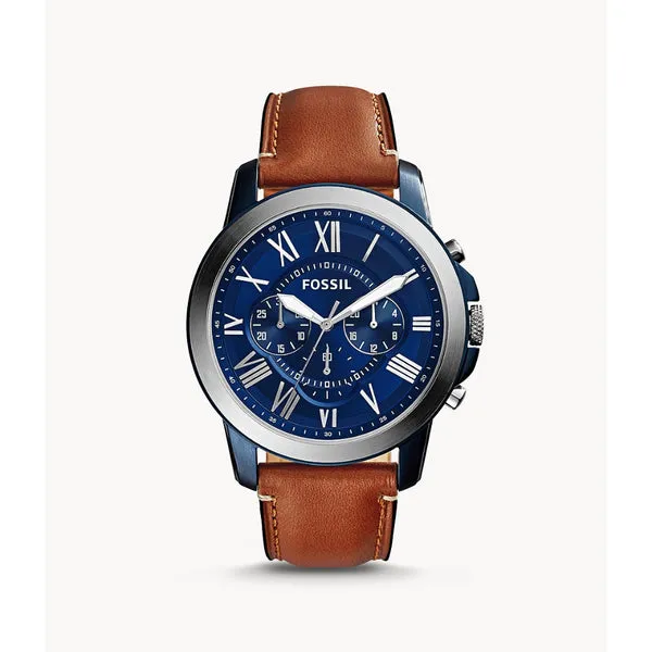 Fossil Grant Men's Chronograph Light Brown Leather Watch