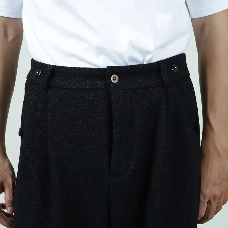 Frank Leder Wool Trouser Black