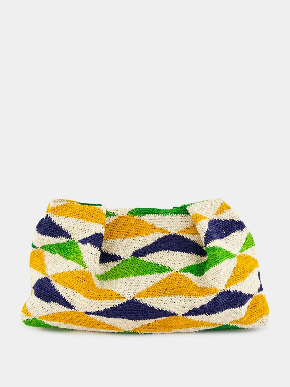 Geometric Sisal Medium Pouch