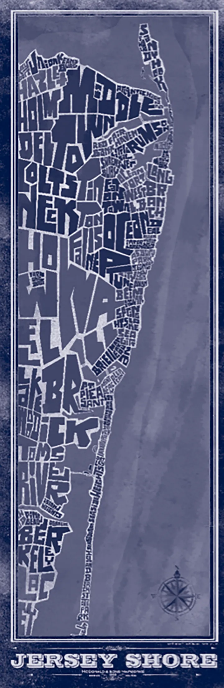 Jersey Shore NORTH Type Map