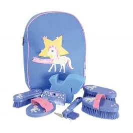 Little Rider Little Show Pony Complete Grooming Kit Rucksack Blue