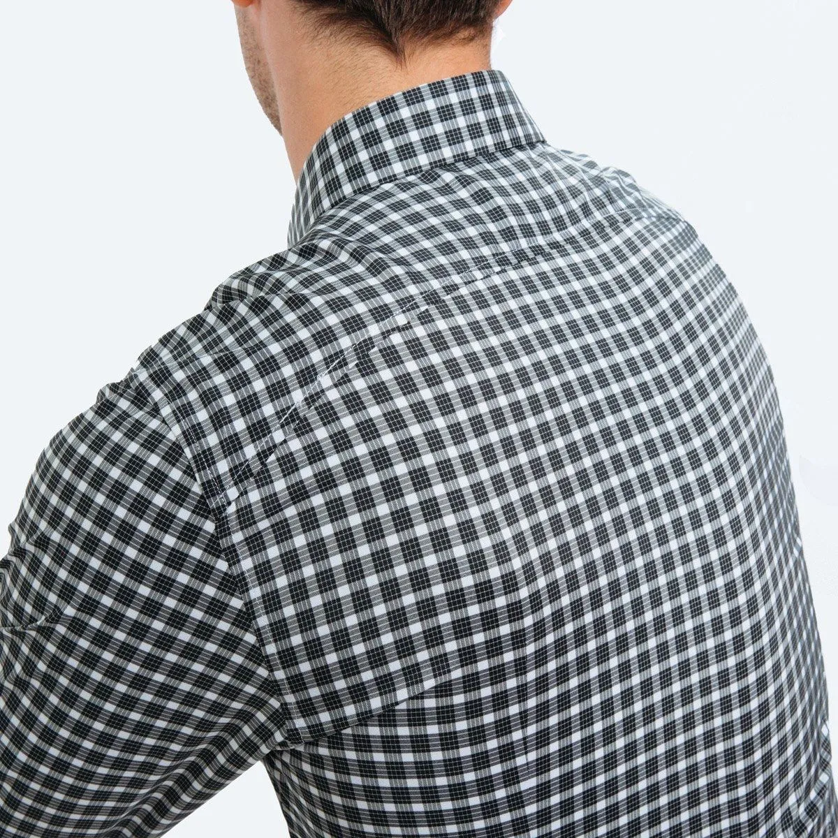 Men's Aero Button Down - Black Multi Check