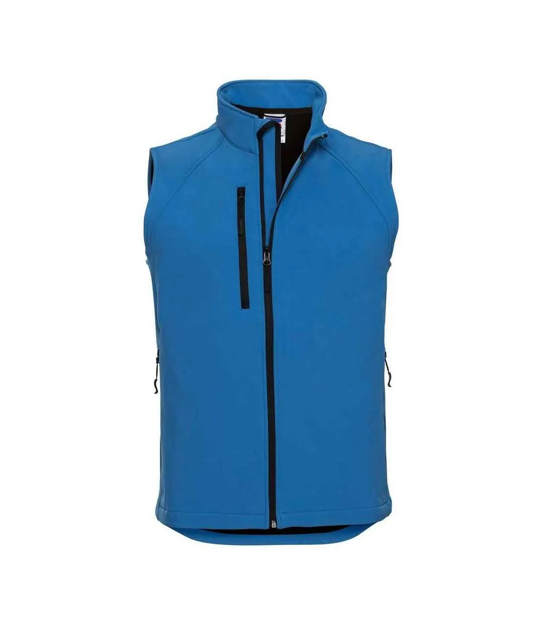 Mens softshell gilet azure blue Russell