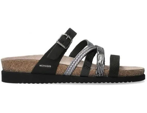 Mephisto Womens Huleda Sandals - Black Zebra