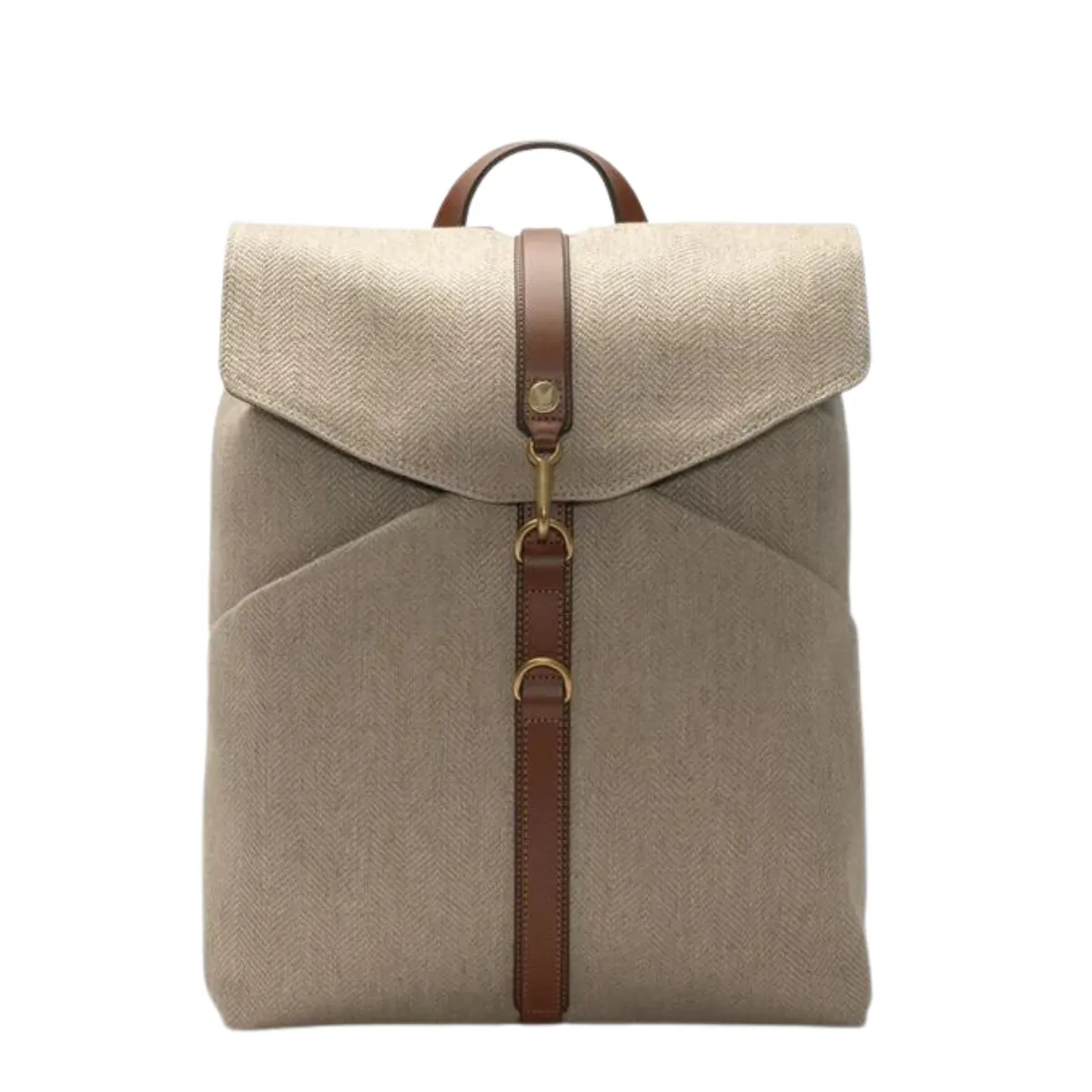 Mismo   MS Rucksack, Grand Herringbone / Cuoio