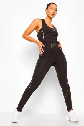 Reflective Piping Active Leggings
