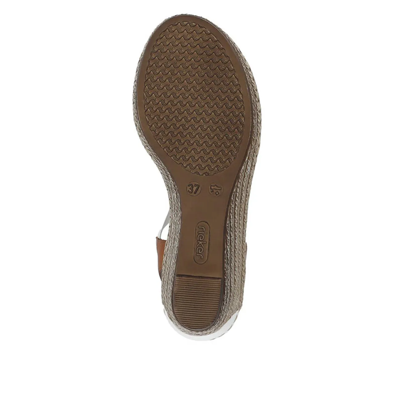 Rieker 624H6-81 FANNI Wedge Sandals Weiss Cayenne