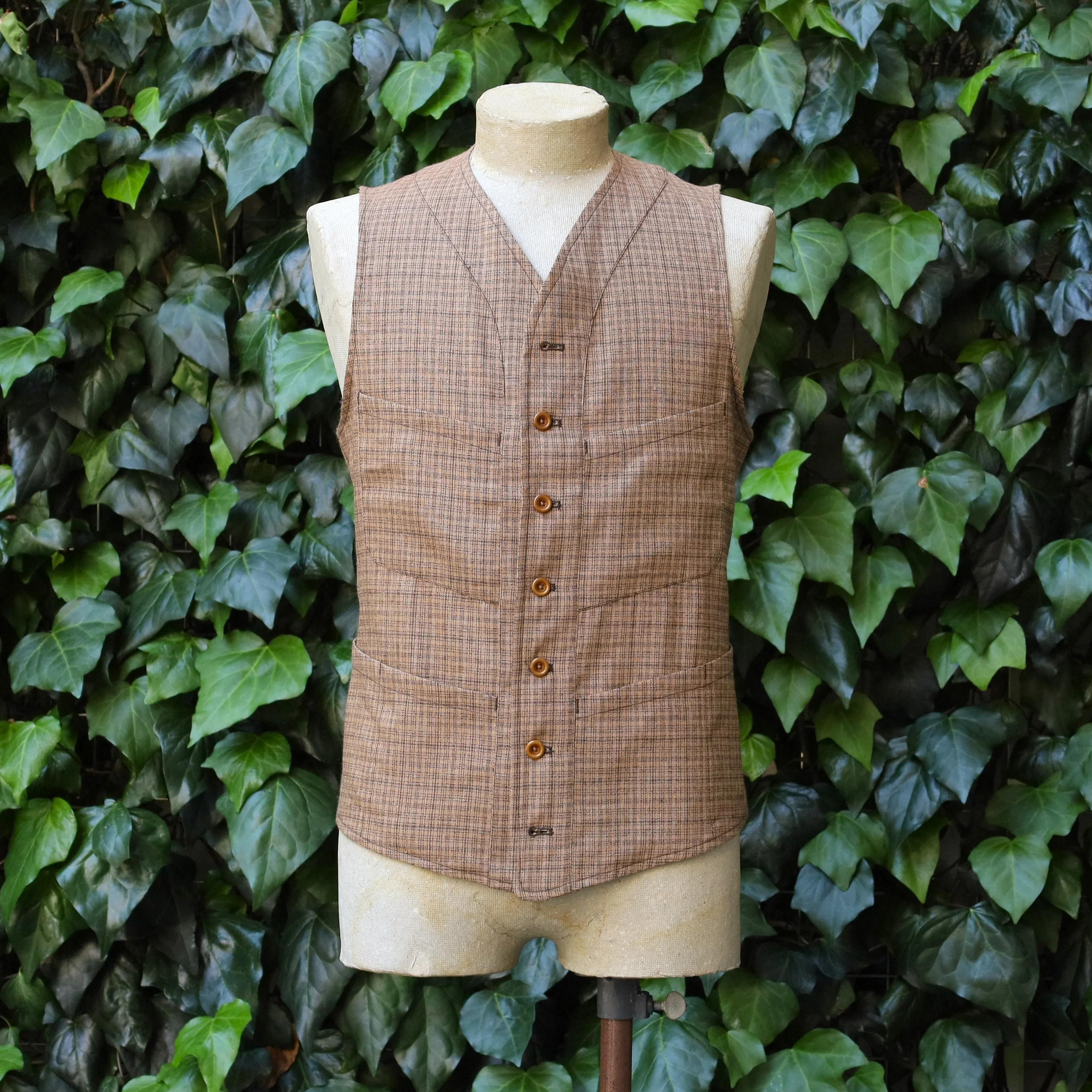 SAGAN LINEN WOOL CASHMERE MULTI CHECKS