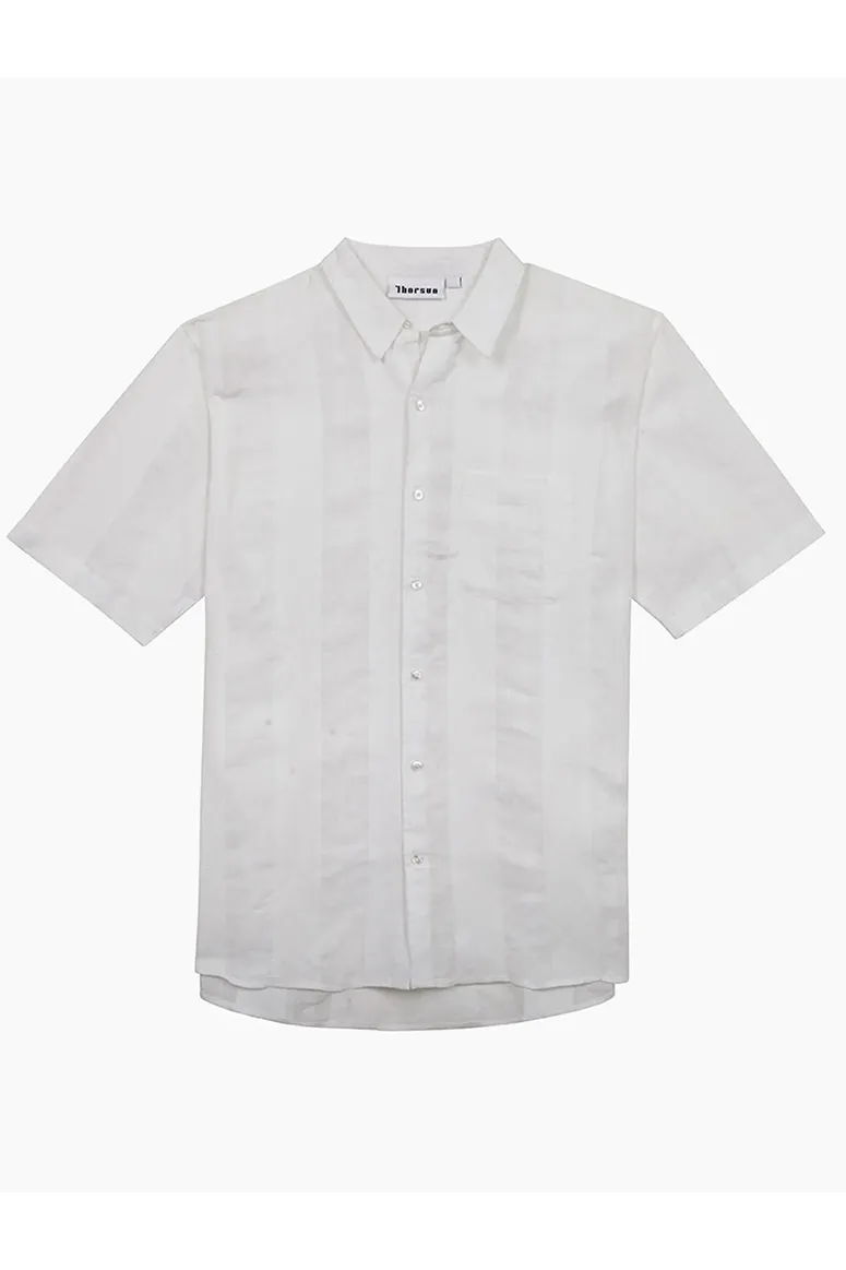 Thorsun - Short Sleeve Linen Button Down - White