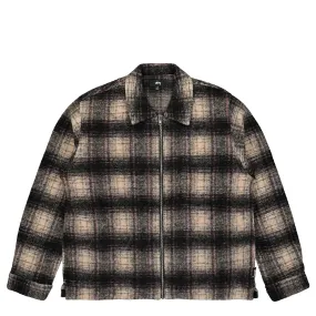 Wool Plaid Zip Shirt